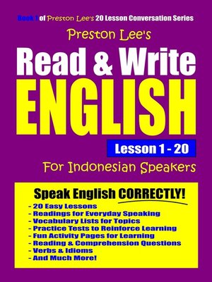 cover image of Preston Lee's Read & Write English Lesson 1